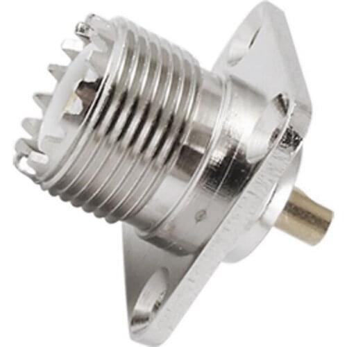 10X New UHF Female SO239 Panel Chassis Mount Flange Deck Mount Solder Cup RF Connector