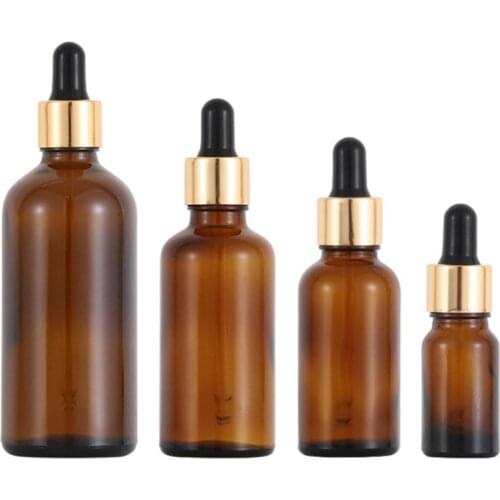 12pcs 1/2oz Empty amber Glass Dropper Bottles 1oz Transparent Oil Glass Piepette Dropper Container 5ml 10ml 20ml 30ml 50ml 100ml