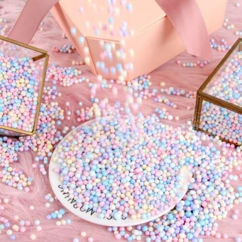2mm-6mm Colorful Styrofoam Ball DIY Gift Box Filler Candy Box Gift Packing Supplies Birthday Decor Wedding Flower Box Filler