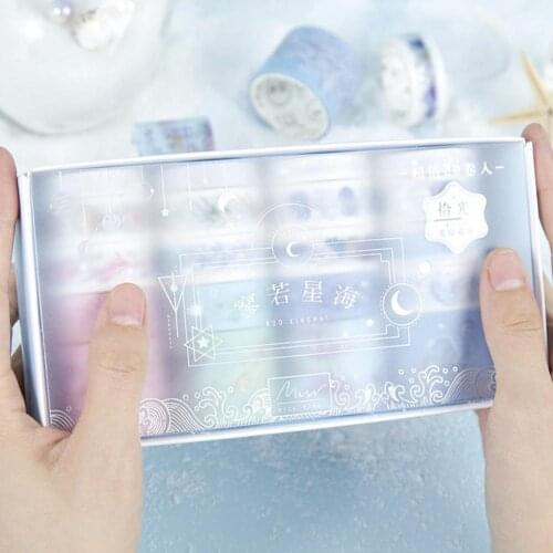 20 Rolls Washi Tape Adhesive Stylish Compact Paper Decoration Stamping Tape Hand account