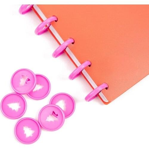 24MM New Loose Leaf Binding Buckle Mushroom Hole Binding Discs Notebook Plastic 360 Degree Foldable Binder Rings Office Supplies