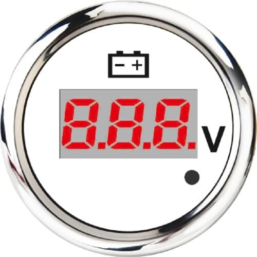 8-32V Digital Voltage Gauge New Car Boat Voltmeter Volt Meter Gauges With Backlight Fit For Motorcycle Yacht Marine 12V/24V