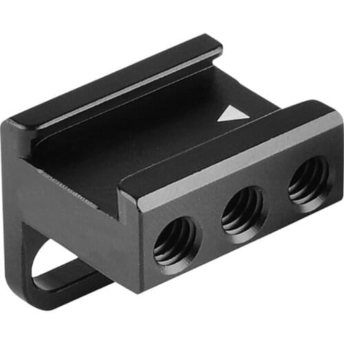 Aluminum Alloy Cold Shoe Mount Adapter for Camera Cage Microphone / Flash / Led Light / Monitor