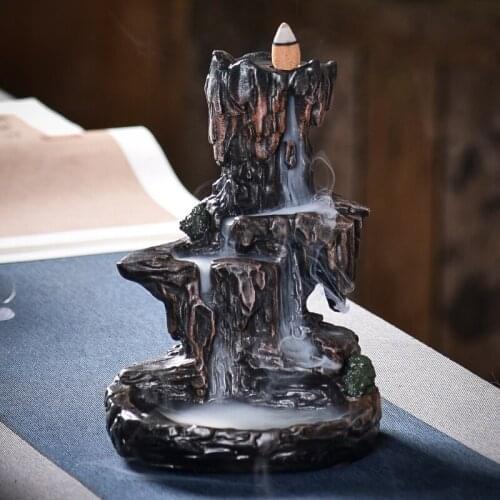 GY Backflow Incense Burner Creative Decoration Antique Bedroom High Mountain Water Ceramic Stone Powder Tea Ceremony Incense