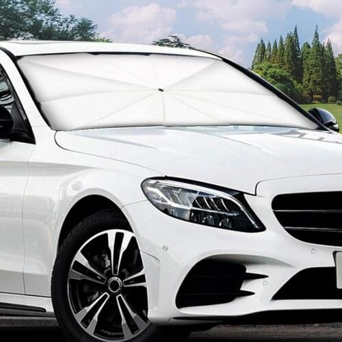 Car Sunshade Beach Umbrella Car Sunshade Anti-UV Parasol Windshield Cloth Anti-ultraviolet Umbrella Car Accessories 2021