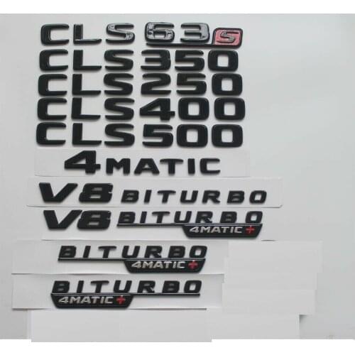 Gloss Black Emblems for Mercedes W218 CLS63 CLS63s AMG CLS350 CLS400 CLS500