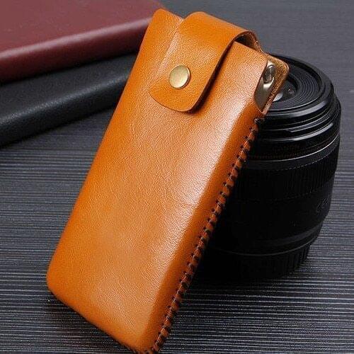 3 Color Real Leather Pull Sleeve Pouch Phone Case For Xiaomi Mi 8 Mi 9 Mi8 Mi9 Genuine Cow Skin Magnetic Soft Oil Wax Wallet Bag