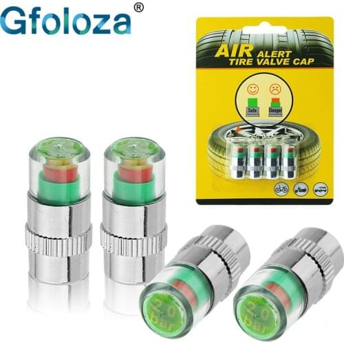 Gfoloza 1Set Car Tire Pressure Monitor 2.0Bar 2.2Bar 2.4Bar Tyre Pressure indicator Sensor For Motorcycle 30Psi 32Pasi 36 PSI