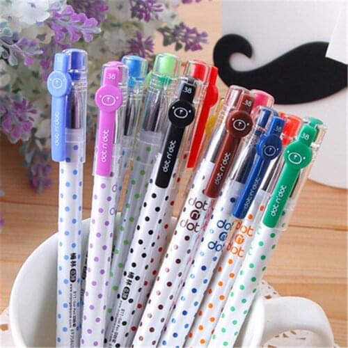 DL South Korea creative stationery cute cute cartoon bear wave neutral pen 12 color pen