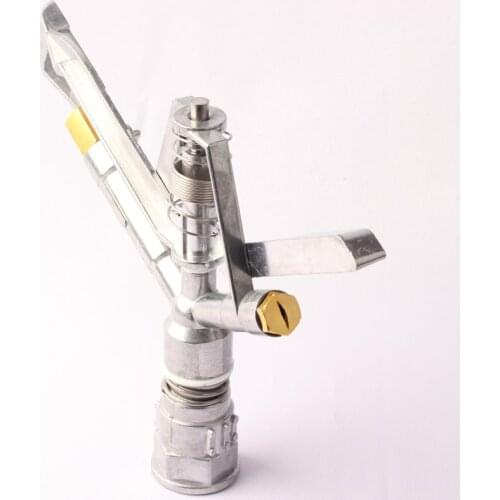 Durable G 1'' Female Thread Garden Double Nozzle Metal Impact Sprinkler 360 Degree Automatic Rotating Sprinkling Irrigation