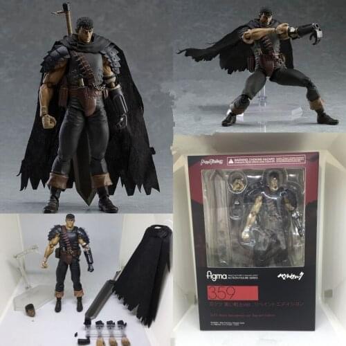 17cm Game Berserk Beruseruku Figma 359 Black Swordman figure Anime Action Figure PVC New Collection figures toys
