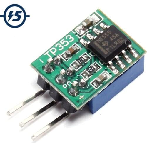 Oscillator NE555 Module Square Output Adjustable Vibrator Pulse Generator Signal Source 0.5Hz-70Hz DC 5-15V