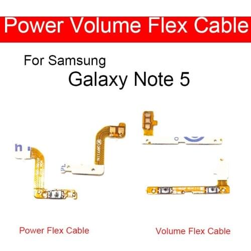 Volume & Power Flex Cable For Samsung Galaxy Note 5 SM-N920A N920F N920I N920P N920R N920V N9200 Switch Button Flex Ribbon