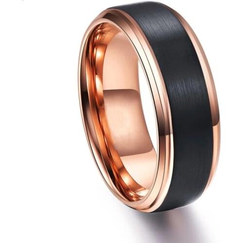 8mm New Fashion Unisex Rings Stainless Steel Ring Women Wedding Band Men Engagement Anniversary Gift Jewelry Couple Rings