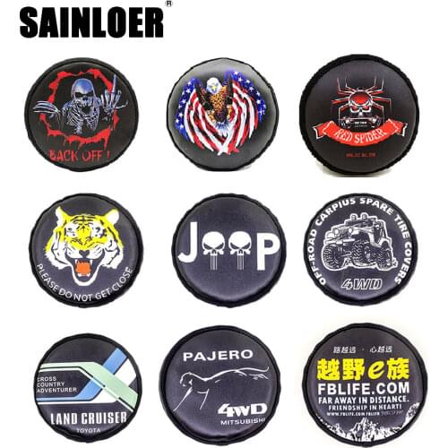 SAINLOER 1/10 Leather Spare Tire Cover fits 1.9" 110-120mm Wheels for RC Crawler Traxxas TRX4 TRX6 D90 Axial SCX10