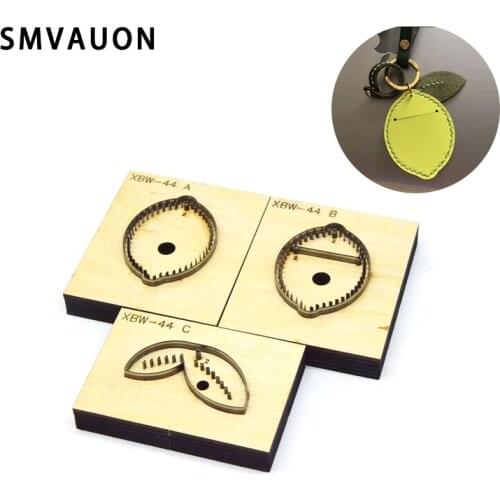 Leather Knife Cutting Die Lemon Shape Key Ring Diy Key Case Fun Pendant Leather Cutter Mold Knife Mould Hand Punch Tool SMVAUON