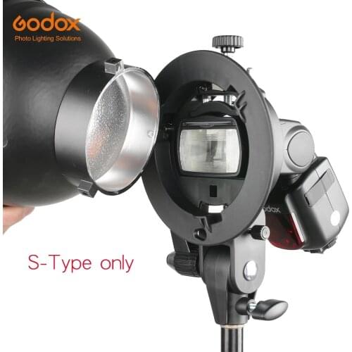 Godox S-type Bracket Bowens Mount Holder for Speedlite Flash Snoot Softbox Honeycomb