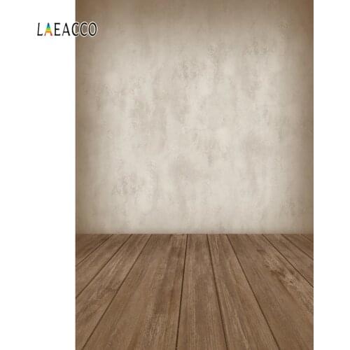 Laeacco Wooden Floor Gradient Solid Color Portrait Photography Background Customize Photographic Backdrop Props For Photo Studio