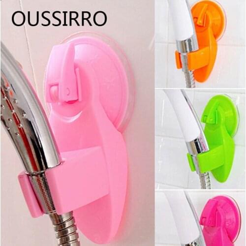 Powerful Suction Attachable Shower Head Holder Seat Chuck Stand Holder Bracket Type Sucker Bathroom Storage Rack