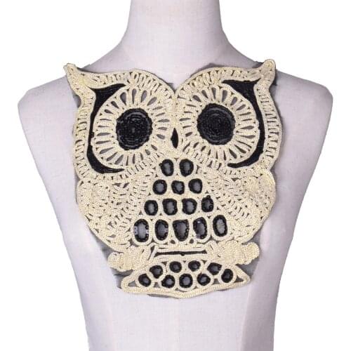 Gold Owl Patches For Clothing Stickers Women Sequins T-shirt Womens Fashion Tops Shirt Girl Patch Clothes