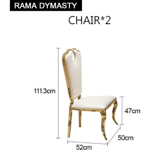 Stainless steel dining chair, simple leather round back chair, home back chair factory wholesale hotel banquet chair