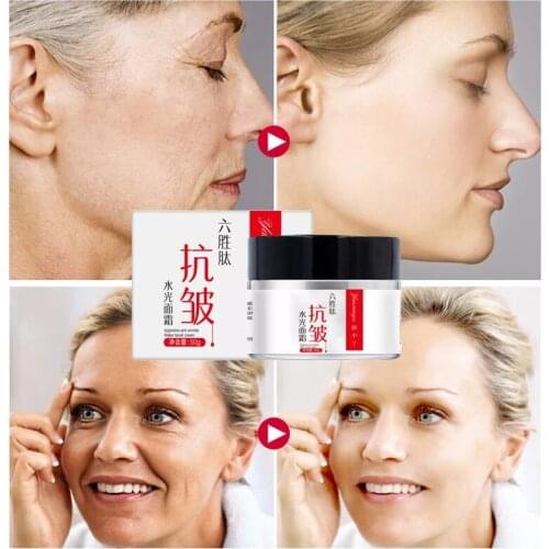 Six Peptide Cream Collagen Anti-wrinkle Whitening Face Cream Hyaluronic Acid Moisturizing Anti-aging Nourishing Serum Skin Care