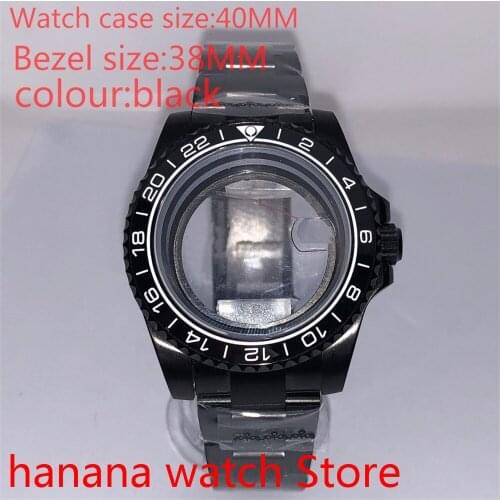 Suitable for NH35 36 Mingzhu2813 Miyata self-winding 40mm transparent black box series with rotating ceramic black bezel