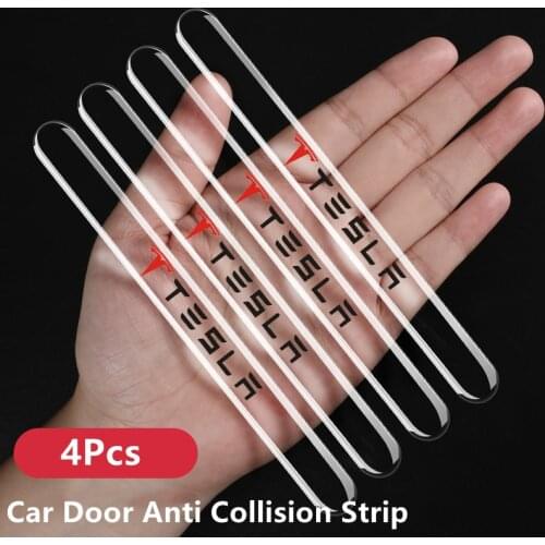 Car Door Edge Bumper strip Protective Film Scuff Stickers For Tesla Model 3 Model X Model S