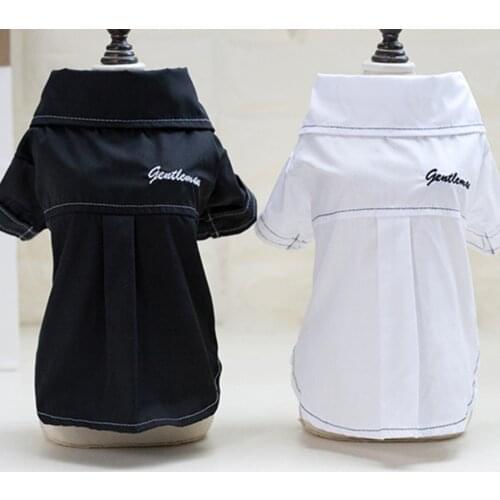 Dog Shirts Clothes Summer Black white Clothes Vest Pet Clothing Solid color T-Shirt Simplicity fashion For Small Large Cat Dog