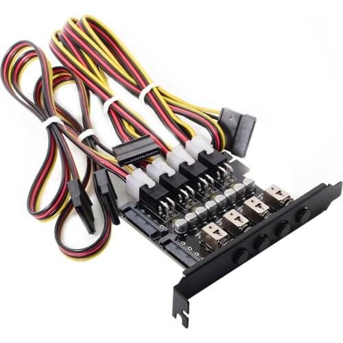 GHH 4 Hard Disk Control System Intelligent HDD SSD Power Switch with PCI Bracket Safe Stable Lead-free Durable CE1667