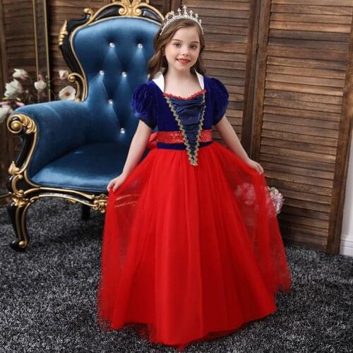 European Style Girl Wedding Dress Short Sleeve Exquisite Princess Dress For Big Girl Tutu Dress Of 5-14 Years Old