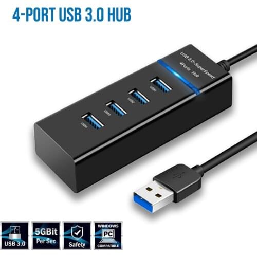 4 Ports USB 2.0 3.0 HUB Splitter High Speed Multi Splitter USB Adapter Expander Cable For Desktop PC Laptop Adapter USB HUB