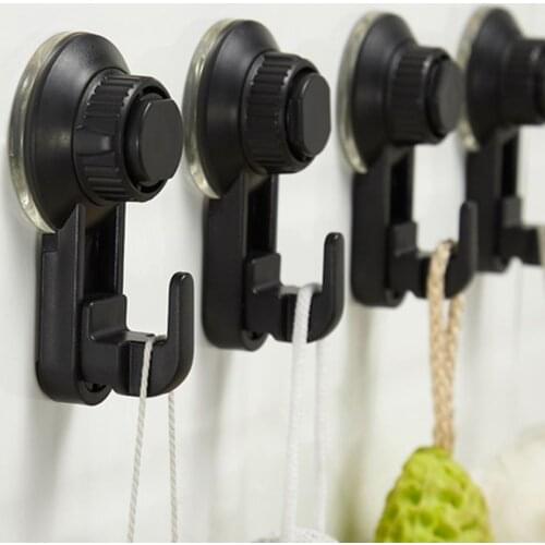 2pcs Powerful Suction Cup Hooks Punch-Free Vacuum Holder Reusable Towel Clothes Hanger Kitchen Bathroom Hooks