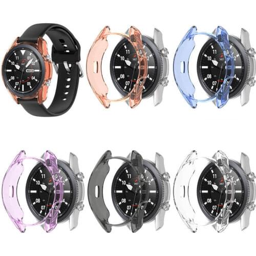 Protective Case Cover Shell for Samsung Galaxy Watch 3 45mm 41MM Smart Replacement Accessories clear Cases TPU Screen bumper