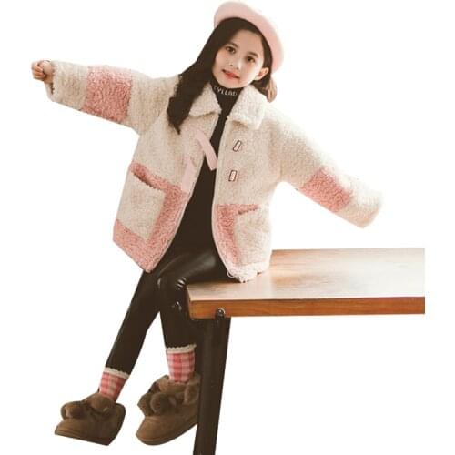 Girls Winter Jacket Faux Fur Girls Coat Pageant Warm Jackets For Girls Christmas Clothes Casual Kids Outerwear 4 6 8 10 12 Years