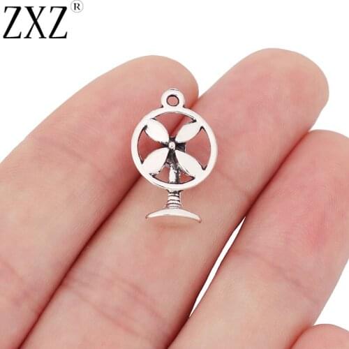 ZXZ 30pcs Electric Fan Charms Pendants Beads for Jewelry Making Findings 21x13mm