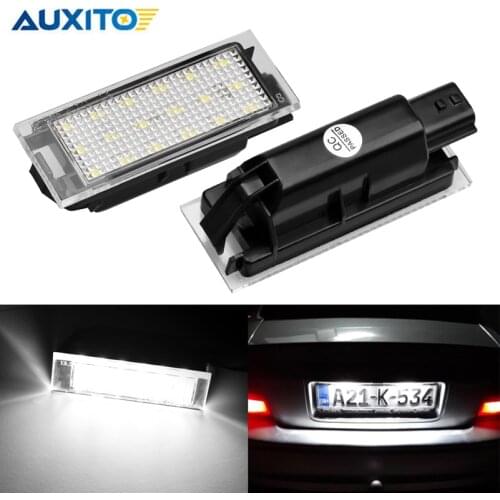 2Pcs Canbus Car LED Number License Plate Light No error Lamp For Renault Megane 3 Clio Laguna 2 Megane 3 Twingo Master Vel Satis