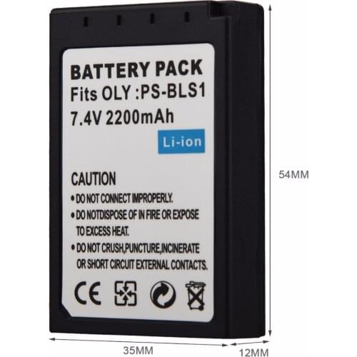 2200mAh PS-BLS1 BLS-1 BLS1 Battery for Olympus OLY. EP2 EPL1 EPL2 EP1 BLS5 E-400 EVOLT E-410 EVOLT E410 E-420 E-410 E-620 E-450
