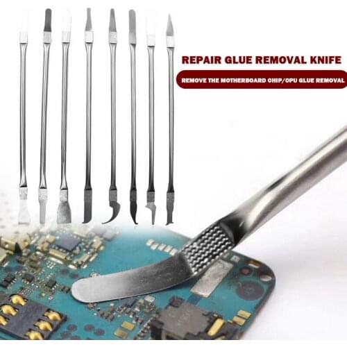 8in 1 IC Chip Repair Thin Tools Set CPU Metal Remover Burin To Remove for Mobile Phone Computer CPU NAND IC Chip Repair Tools