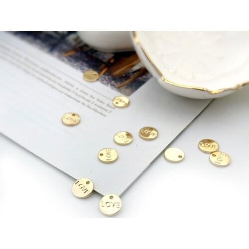 Color-preserving electroplated copper accessories basic single-hole round brand DIY earrings jewelry materials