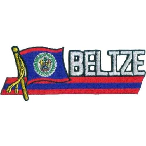 Belize Embroidery Badge Made of Twill with Heat Cut and Iron On Backing Accept Custom and the MOQ50pcs free shipping