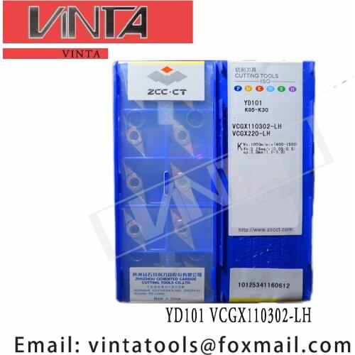 Free shipping high quality 10pcs/lots YD101 VCGX110302-LH cnc carbide turning inserts cutting blade tools