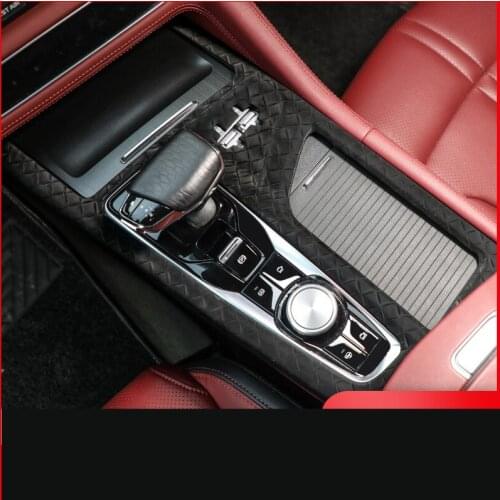 Turn fur Leather Surface Center Console Shift Gear Decorated Frame For Changan CS75 Plus CAA429