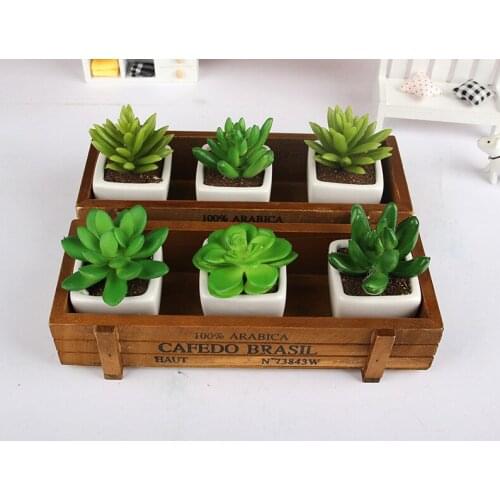 1PC Zakka wooden flowerpot retro wooden gardening fleshy succulent flower wood storage box creative JL 0931