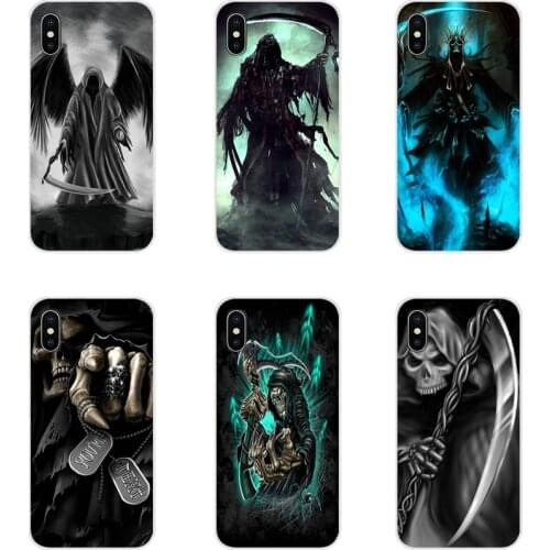 For Samsung Galaxy S4 S5 MINI S6 S7 edge S8 S9 S10 Plus Note 3 4 5 8 9 Accessories Phone Shell Covers Grim Reaper Skull Skeleton