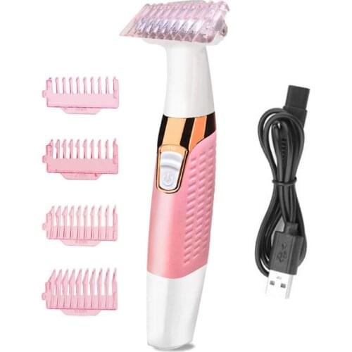 Women Electric Shaver 4 Pcs Trimming Combs USB Rechargeable 120 Mins Run Time Wet/Dry Use Showerproof for Women Home