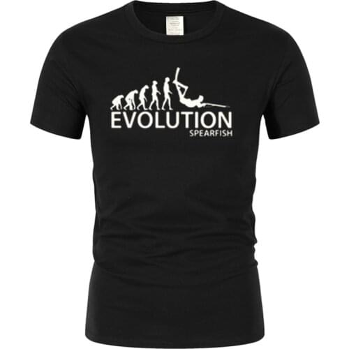 Harajuku Streetwear Fashion T Shirts Short Sleeve Cotton Tee Evolution Of Scuba Diver Spear Fishing Camisetas Cool Loose Tops