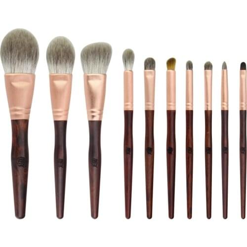 H98 Professional Handmade Makeup Brush Set 10pcs Soft Goat Fox Horse Hair Powder Eye Shadow Brush Redwood Make Up Brushes Kit