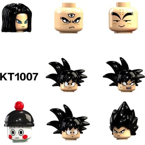 Building Blocks Anime Characters Figures Ball Z Pirate Vegeta Dumplings Heads DIY Compatible Small Toys For Kids Gifts KT1007