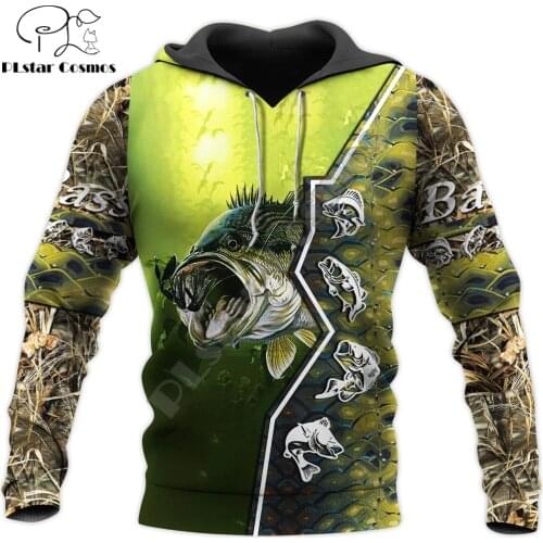 Beautiful Bass Fishing 3D All Over Printed Men Hoodie Clothes Unisex Sweatshirt Zip Pullover Casual Jacket Tracksuit KJ331
